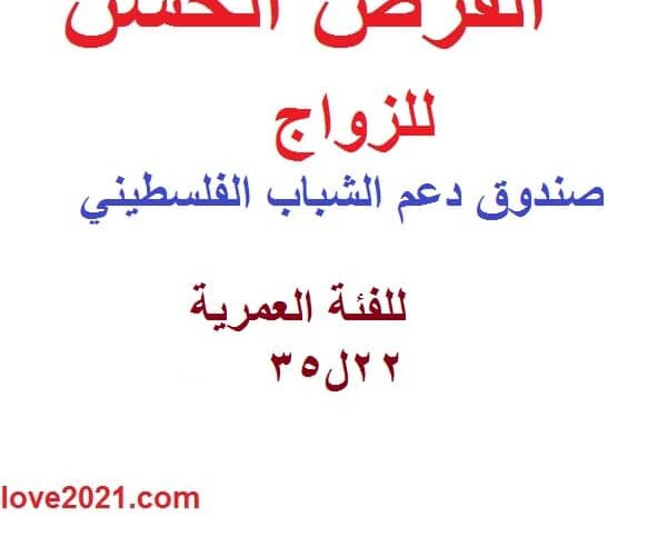بدء التسجيل للقرض الحسن للزواج بغزة من عمر 22ل35