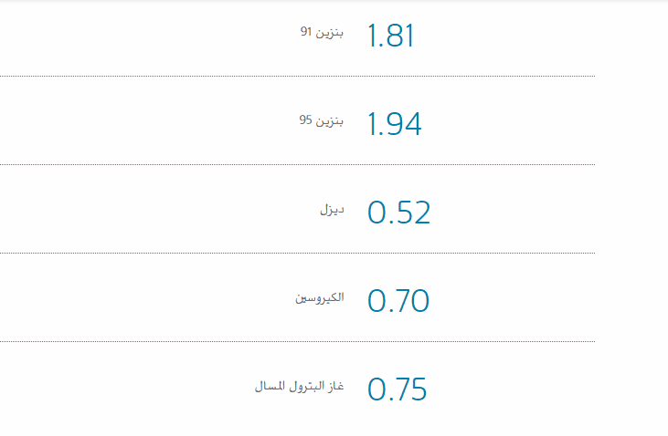 في السعودية البنزين اسعار Aramco الآن