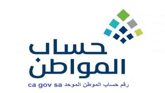 رقم حساب المواطن الموحد ca gov sa