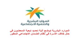 الموارد البشرية توضح آلية تحديد تبعية المحضون في حال خلاف الأسرة في نظام الضمان الاجتماعي المطور