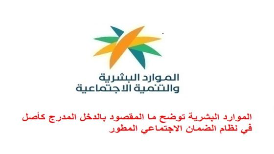الموارد البشرية توضح ما المقصود بالدخل المدرج كأصل في نظام الضمان الاجتماعي المطور