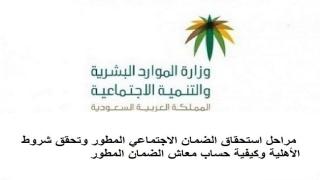 الموارد البشرية توضح مراحل استحقاق الضمان الاجتماعي المطور وتحقق شروط الأهلية وكيفية حساب معاش الضمان المطور