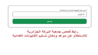 رابط فحص جمعية البركة الجزائرية للاستعلام عن موعد ومكان تسليم الكابونات الغدائية