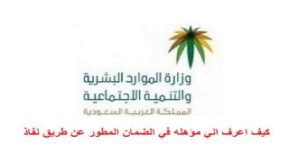 كيف اعرف اني مؤهله في الضمان المطور عن طريق نفاذ